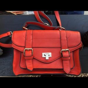 lightly used orange vintage inspired purse